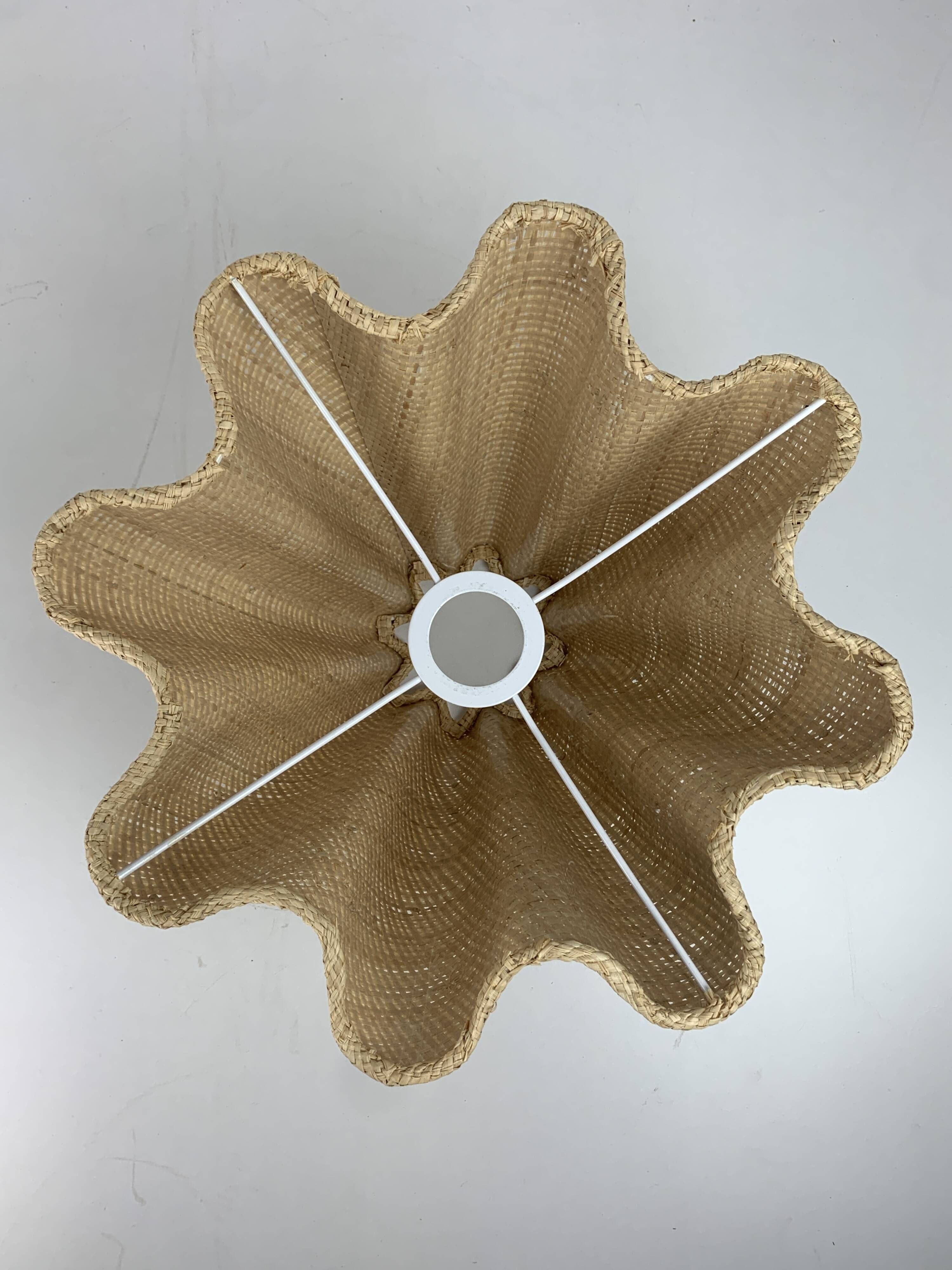 French wood turned table lamp in the style of Charles Dudouyt, 1950s