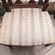 Chaise de Nourrice Napoléon III en  bois foncé vernissé assise tissu rayé 1