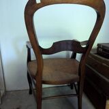 Louis Philippe straw armchair
