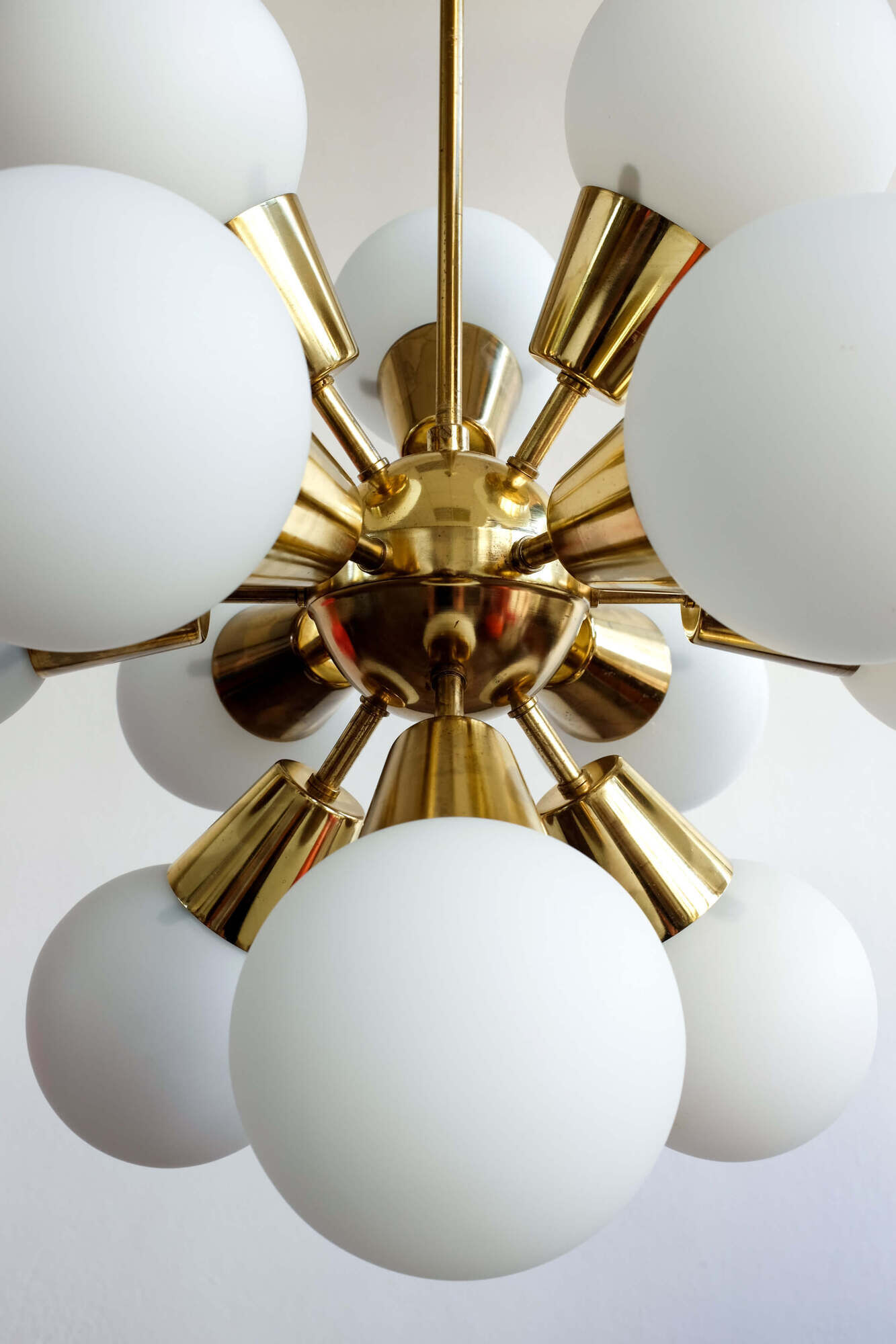 Czechoslovak sputnik chandelier by Kamenický Šenov, 1960s