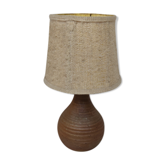 Lampe en gré et abat-jour laine