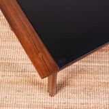 Table basse en palissandre avec plateau en cuir Danemark