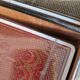Vintage card game box FFB in genuine leather