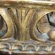 Antique Louis XVI style gueridon with veined marble, painted and patinated gilded wood.