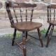 Vintage Hutten style 80s Western bistro wooden armchairs