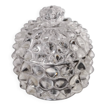 Boîte sucrée Barovier & Toso, verre de Murano Rostrato, Italie, années 1960.