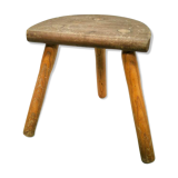 Tripod cowhide tabouret