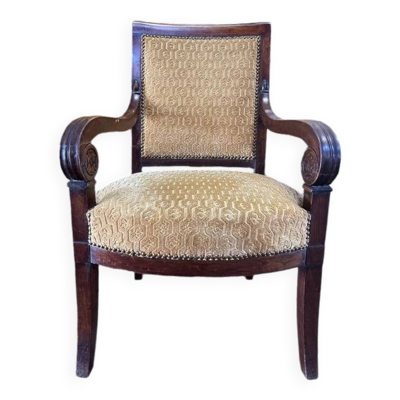 Fauteuil à crosses époque Empire
