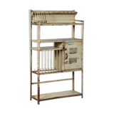 Kitchen furniture old metal patine white casse