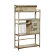 Kitchen furniture old metal patine white casse