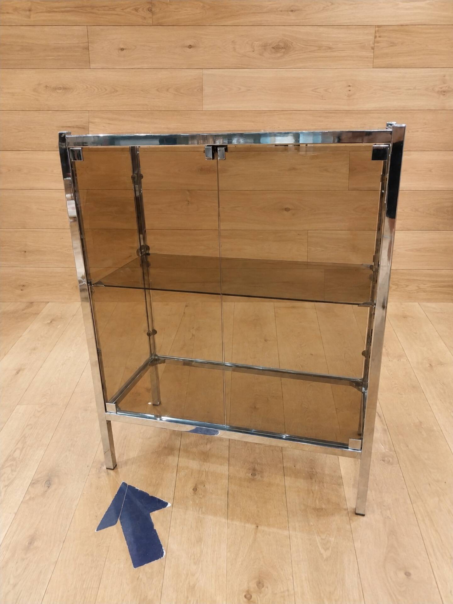 Meuble vitrine verre fumé années 70