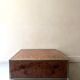 Square coffee table in metal and elm burl in the style of Willy Rizzo, 1970