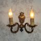 Vintage French Traditional Style Bronze Double Wall Light 5351