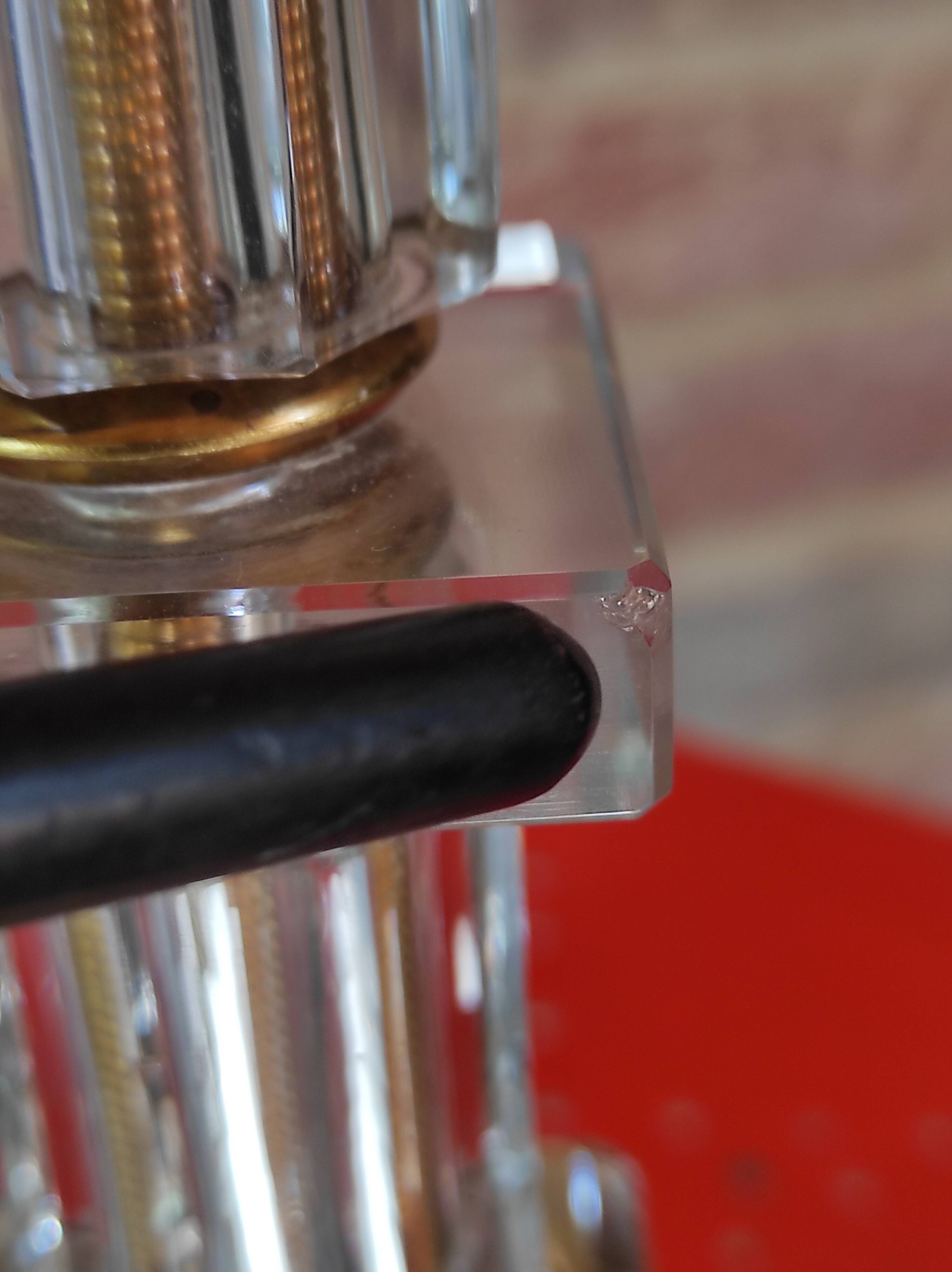 Bedside lamp in art deco glass