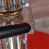 Bedside lamp in art deco glass