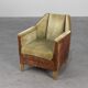 Ensemble de 2 fauteuils Art Déco en placage de noyer, France années 1930