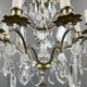 Bronze, brass and crystal chandelier, early 20th century.
