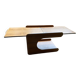 Rolling teak coffee table with foldable top circa 1960