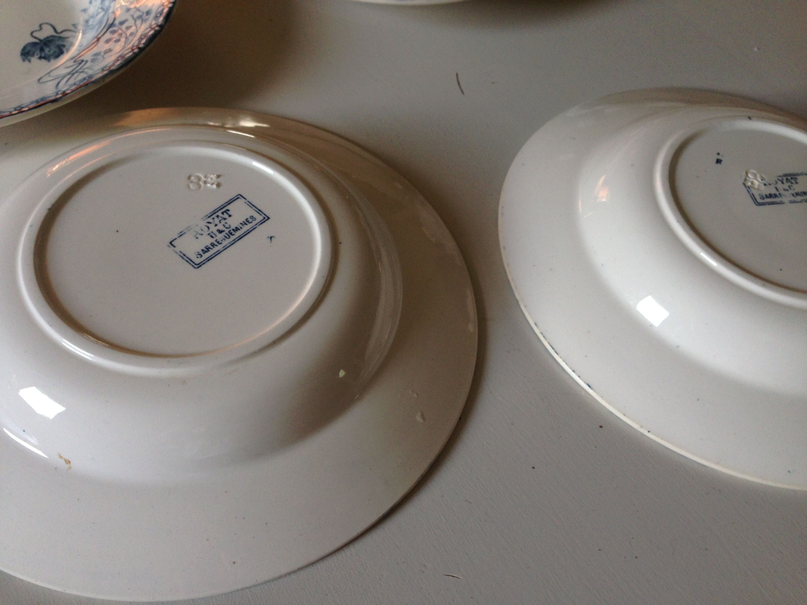 Sarreguemines U & C soup  plates  model Royat