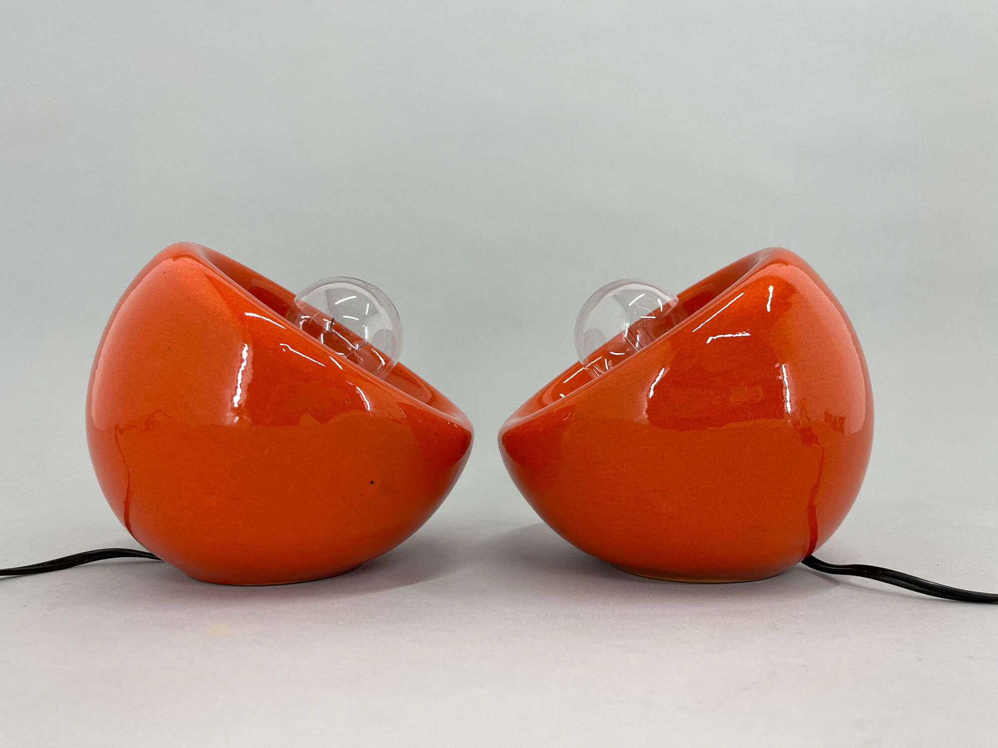 Pair of Mid-Century Ceramic Enzo Bioli Table Lamps