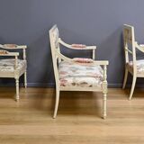 Louis XVI style lounge with benches and armchairs – 2nd part of the 20th century