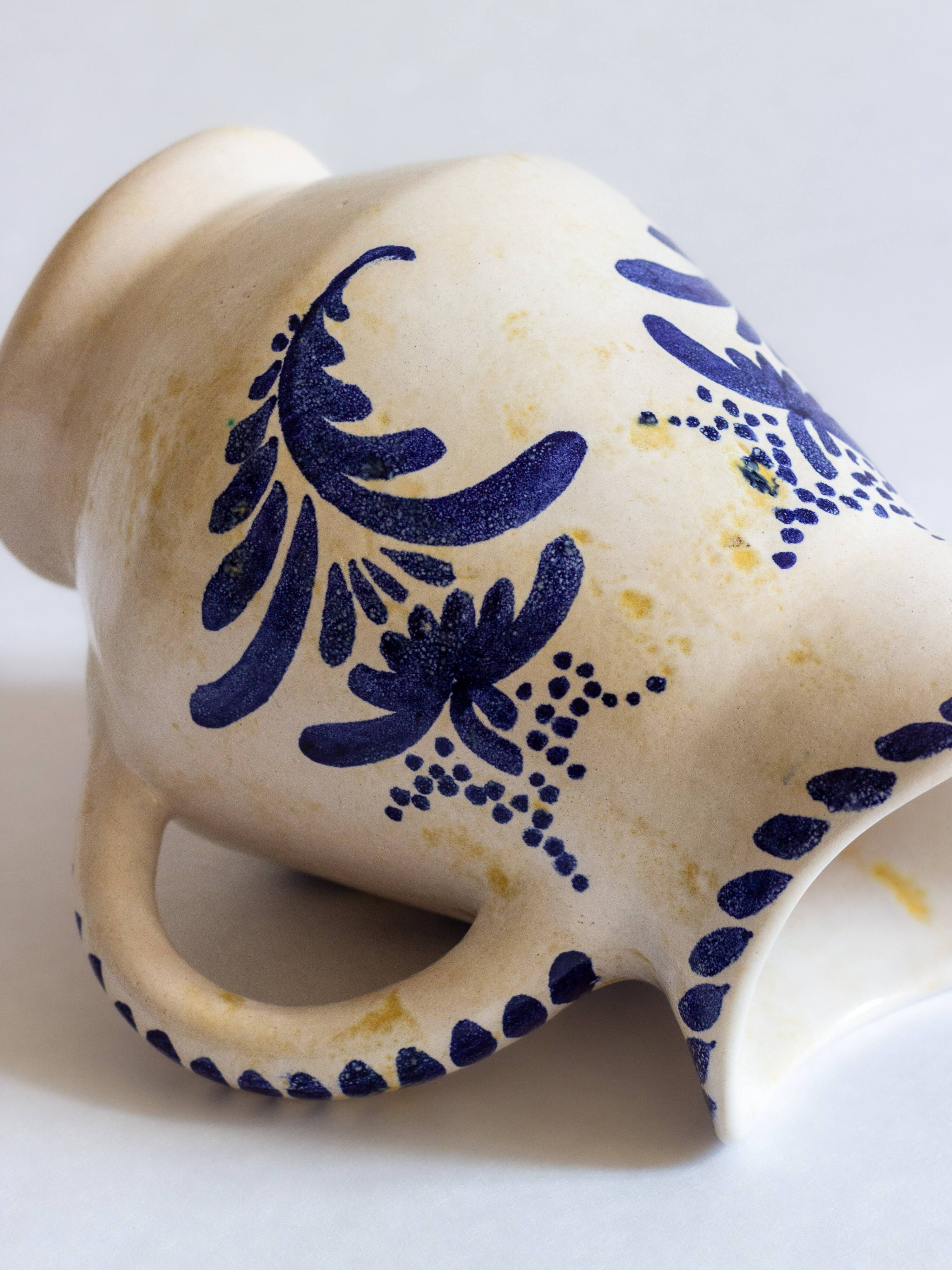 Glazed ceramic pitcher, Atelier de Nissy, Annecy, 1960s