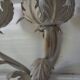 2 Florentine metal leaf wall lights