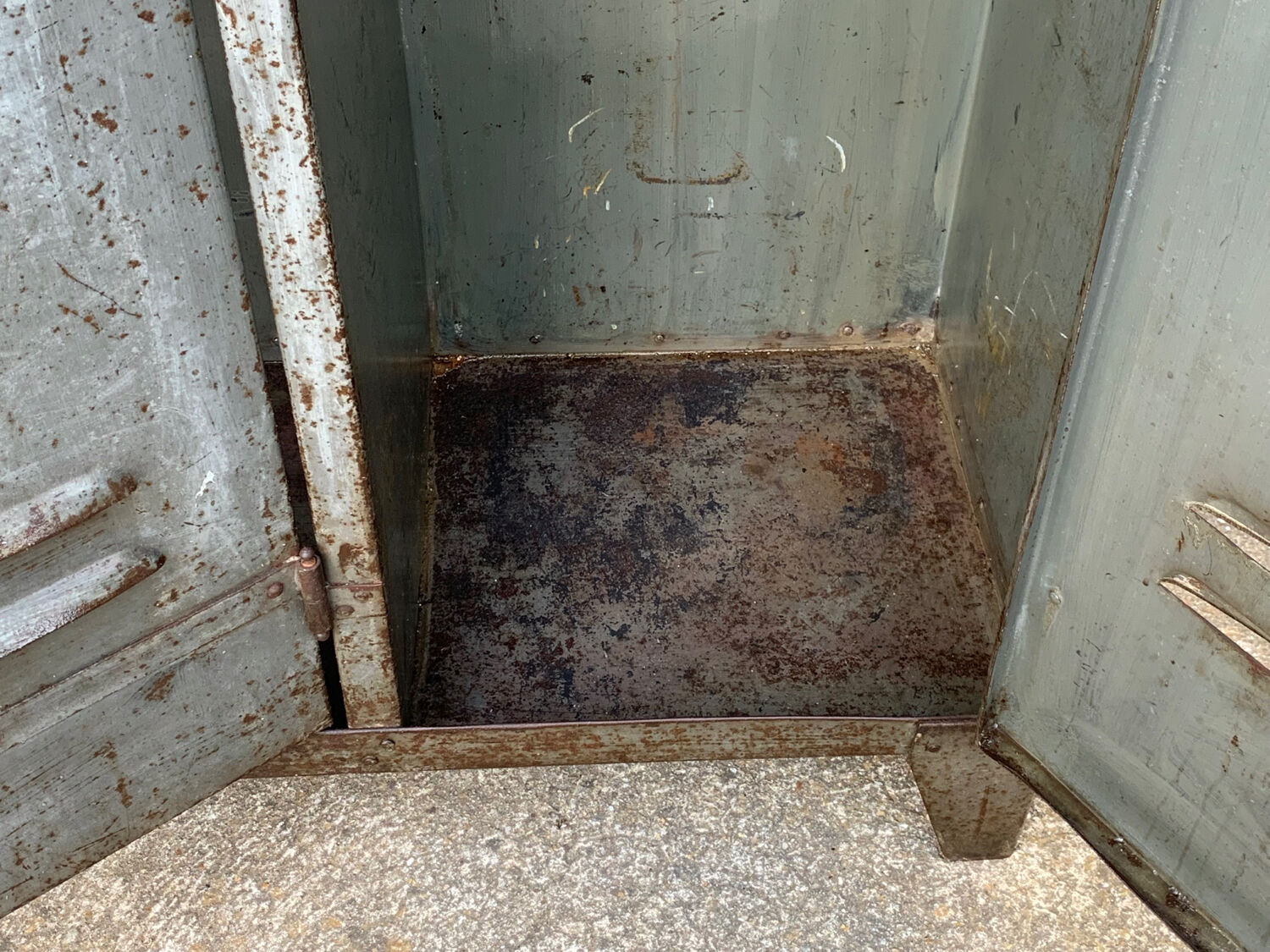 1940s industrial workshop locker room