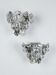 Pair of Kinkeldey 2-tier cut crystal wall sconces, Germany, circa 1970s