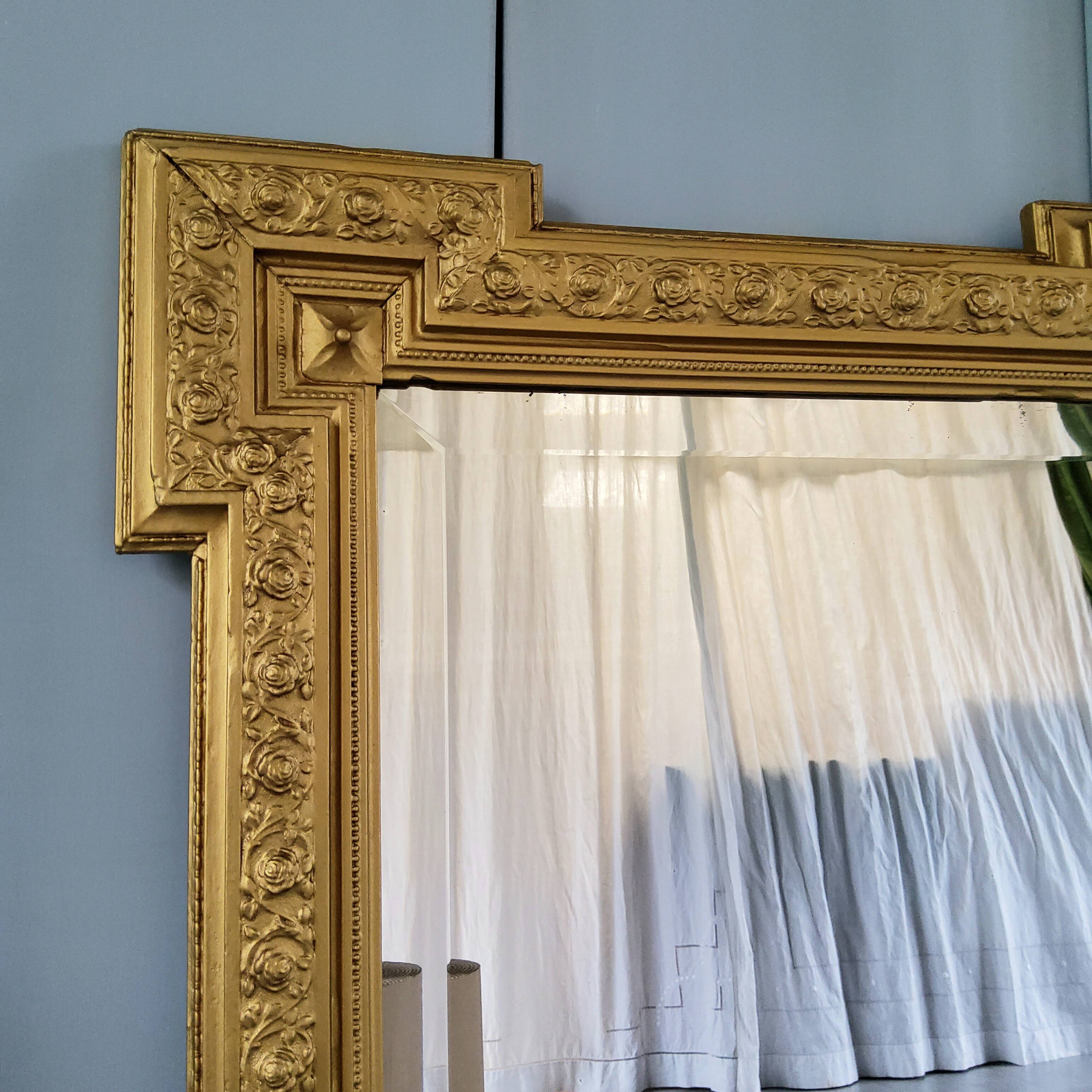 Golden mirror 93x63cm