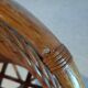 Set of 2 armchairs in adult varnished woven rattan