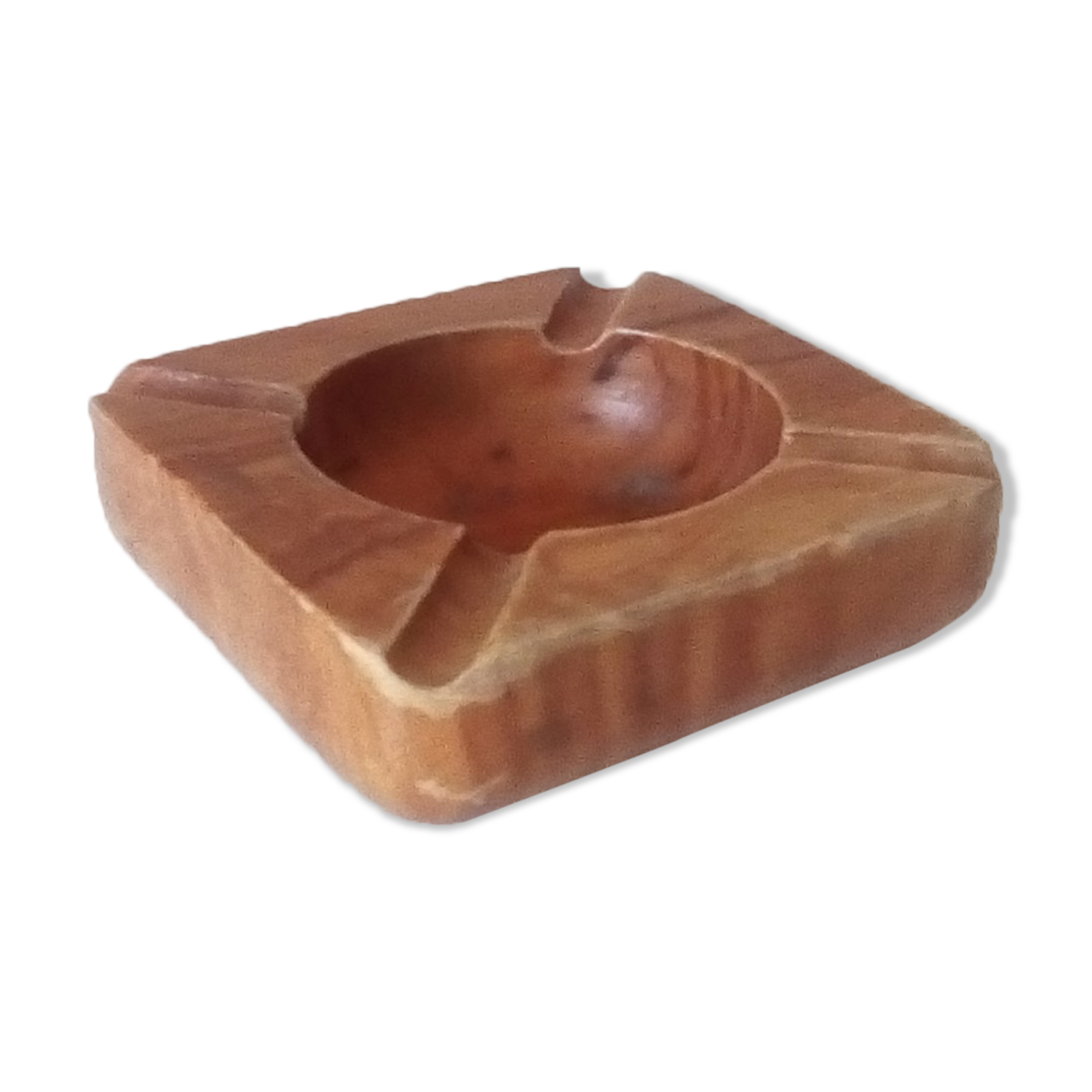 Vintage ashtray in olive wood