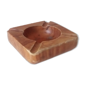 Vintage ashtray in olive wood