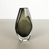 Nils Landberg 'Sommerso' smoked glass vase for Orrefors, Sweden, 1970s