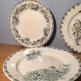 Trio of plates green tones