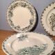 Trio of plates green tones