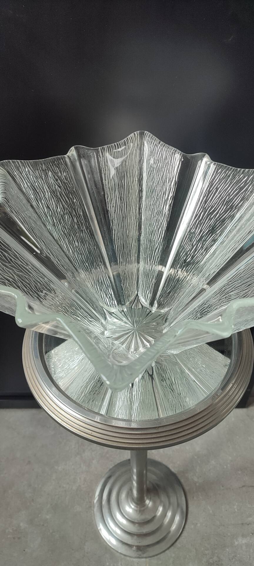 Large vintage salad bowl XXL Walther Glas