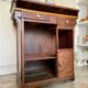 Counter, reception furniture in solid wood early twentieth century