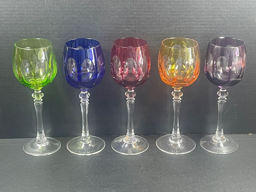 5 verres à pied en cristal Cabinet WMF 21 cm | Selency