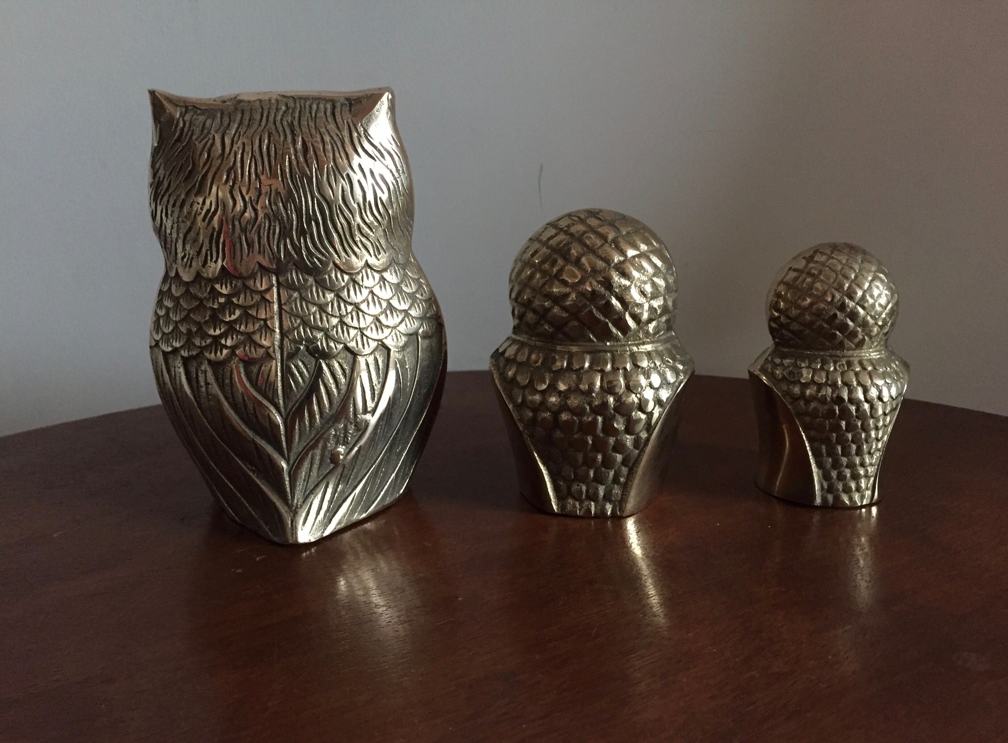 Family of owls owls brass