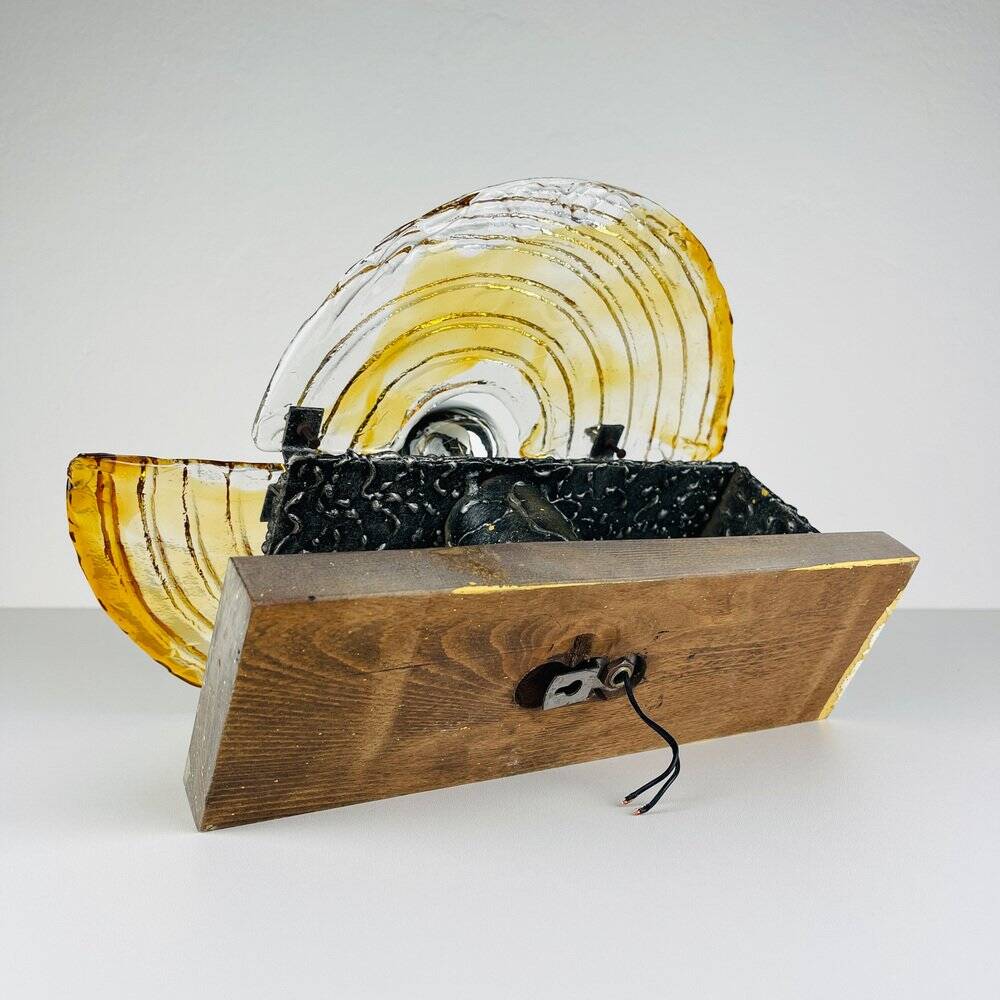 Vintage Brutalist wall light, Italy, 1970s