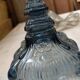 Paire de lampes en verre bleuté
