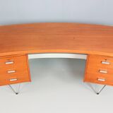 Bureau Boomerang avec pieds triangulaires de Cees Braakman pour Pastoe, design hollandais, années 1950