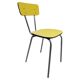 Chaise de salle à manger vintage jaune