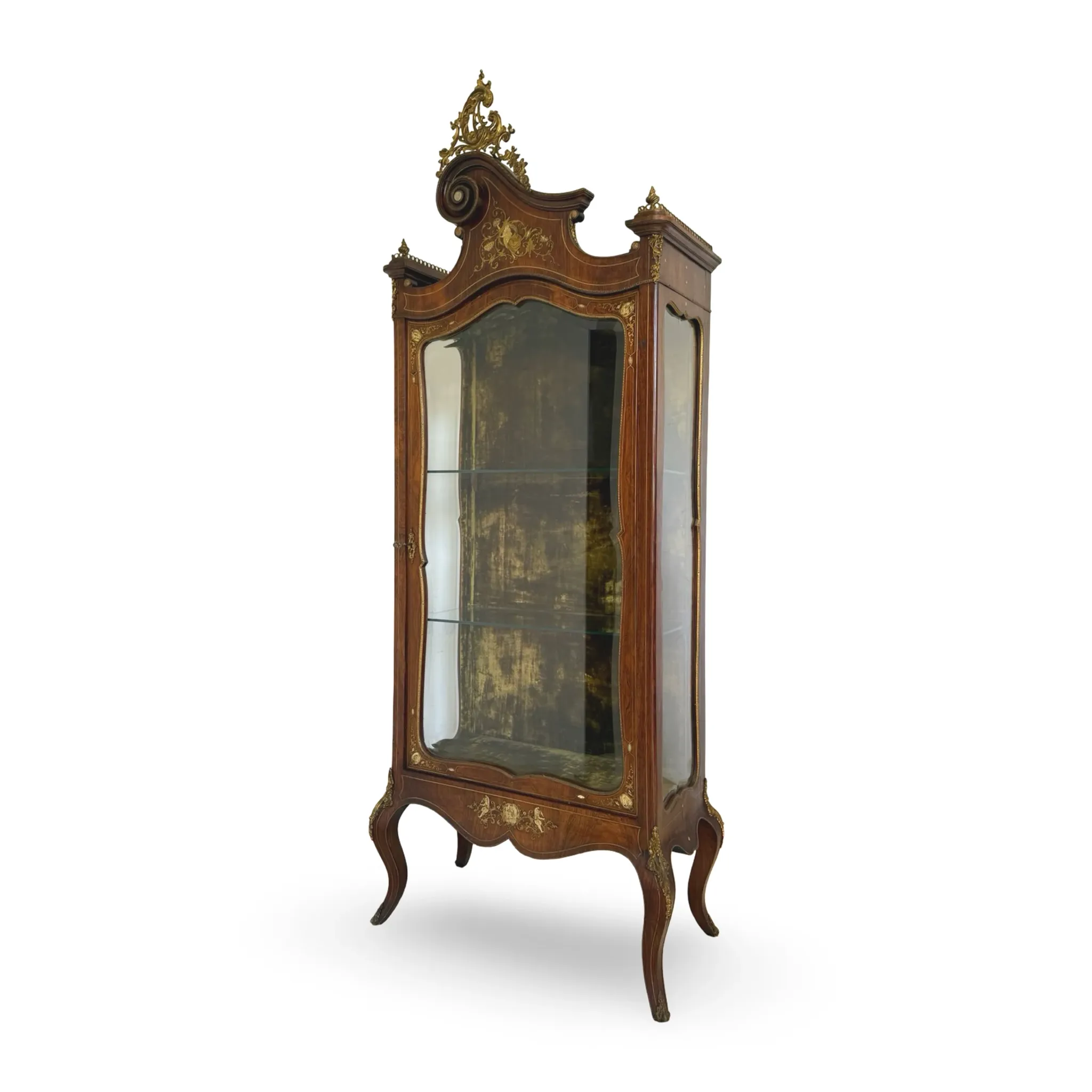 Elegant antique display cabinet, dating to 19th century