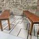 Lot deux bancs de ferme sapin vintage