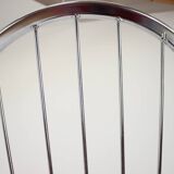 Midcentury set of three chrome dining chairs