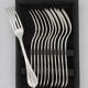 Twelve large table forks Christofle Marly, silver-plated metal.