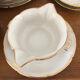 Tableware service 40 pieces in white and gilded porcelain CG Cie France Limoges
