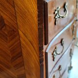 Semainier Louis XV marble brocatello and bronze
